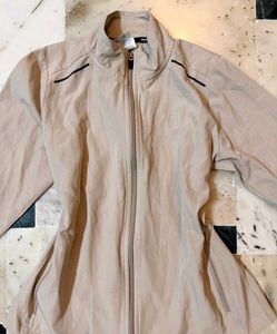 Women's Beige Full Zip Jacket