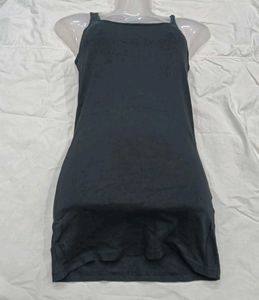 Sleek Black 32,34👗Ribbed Tank Dress