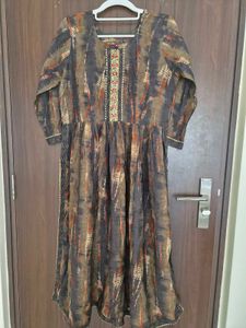 Elegant Printed Kurta with Dupatta L