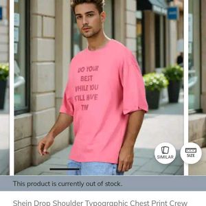 Xl size Graphic Print drop shoulder T-Shirt