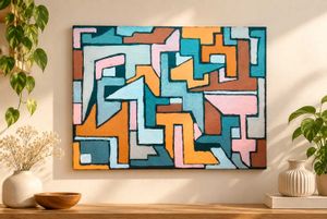 Vibrant Abstract Canvas Art 24x18 inches