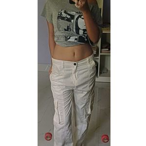 White Cargo Pants