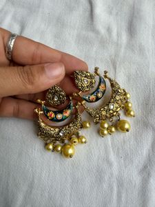 Exquisite Gold-Tone Ethnic Earrings