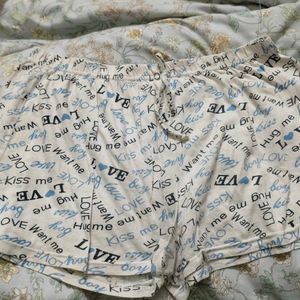 Cute Love Print Mini Short