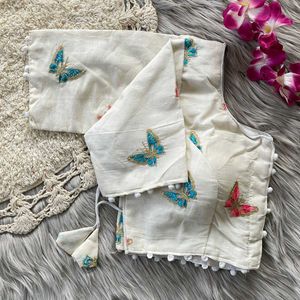 Embroidered Cream Blouse
