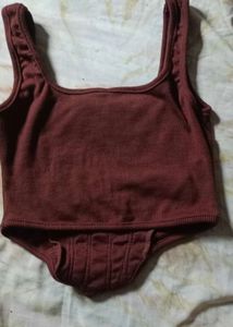 Chic Chocolate Brown Corset Bodice
