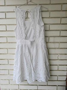 Chic White Eyelet Summer Dress