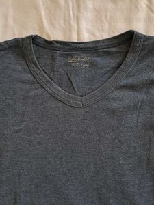 Men's Blue Comfortable V-Neck T-Shirt