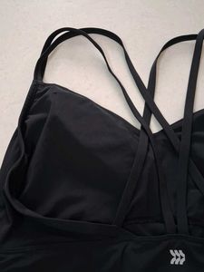 XXL Black Strappy Sports Bra