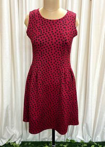 Red Polka Dot Fit & Flare Dress