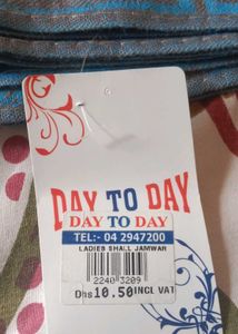 Blue Patterned Scarf