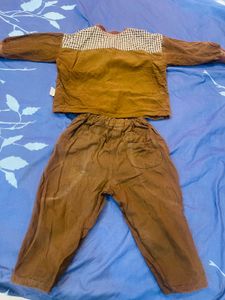 Vintage Kids' Brown Corduroy Outfit