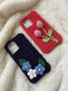 Crocheted Phone Case with Rose Design
