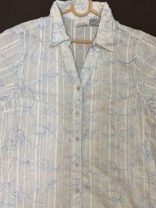 WHITE STAG Floral Print Button-Up Shir