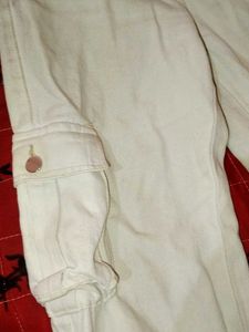 White Cargo Jeans