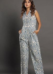Stylish Ikat Print Jumpsuit