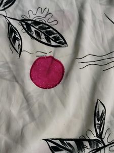 Cotton Kurta Set with Pink Dots