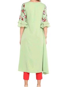 Floral Chiffon A-Line Dress