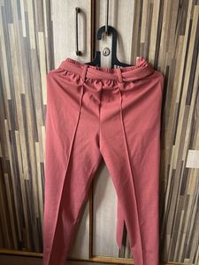 Stylish Coral Belted Pants