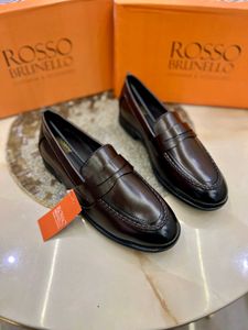 Rosso Brunello Leather Loafers