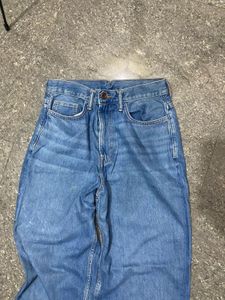 barrel fit whisker Blue Denim Jeans