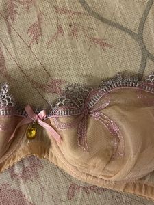 Sheer Lace Bow Bra