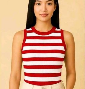 Striped Sleeveless Tank Top
