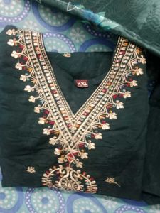 Elegant Green Embroidered Kurta Set