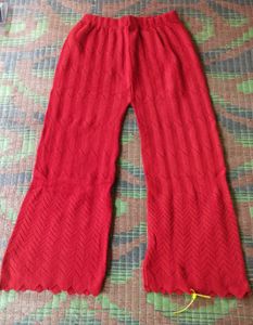 Vibrant Red Bell Bottom Pants