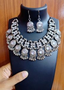 New Stone Work Oxidised Jewellery Set