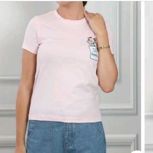M size Pink Graphic Tee - Stay Hopeful Design