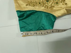 Elegant Green &amp; Gold Lehenga Choli