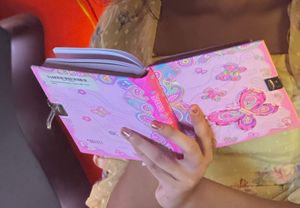 beautiful pink diary with lock