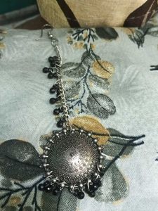 Elegant Silver &amp; Black Jewelry Set