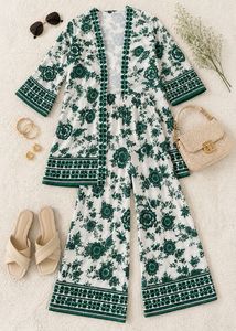 🌿 Green Floral Printed Co-ord Set