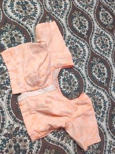 Pretty Peach Tie-Dye Blouse