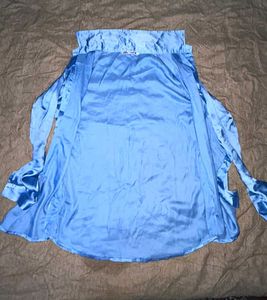 Blue Zara Satin Shirt