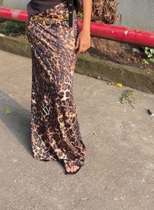 Leopard Print Maxi Skirt