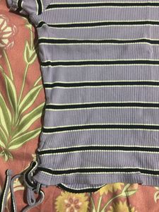 Kraus Striped Cropped Top
