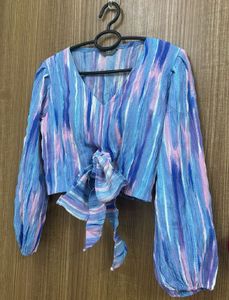 Boho Tie-Front Crop Top