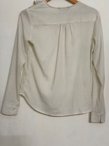 Elegant Ruffle Neck Long Sleeve Top