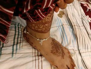 Silver Anklet with Charms