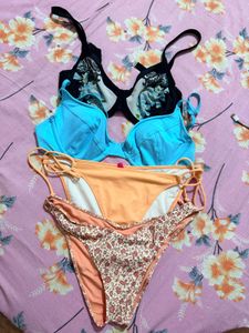 Combo of 4 | Bikini Set - Bra & Bottoms