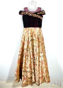 Burgundy And Cream Gowns (Women's)