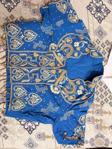 Exquisite Blue Embellished blouse
