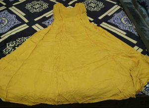 Yellow Embroidered anarkali
