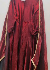 Elegant Maroon Ethnic Gown with beautifull duppatt