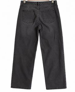 Classic Charcoal Wash Wide Leg Jeans