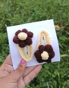 Crochet Flower Hair Clips
