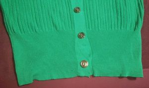 Green Button-Down Top